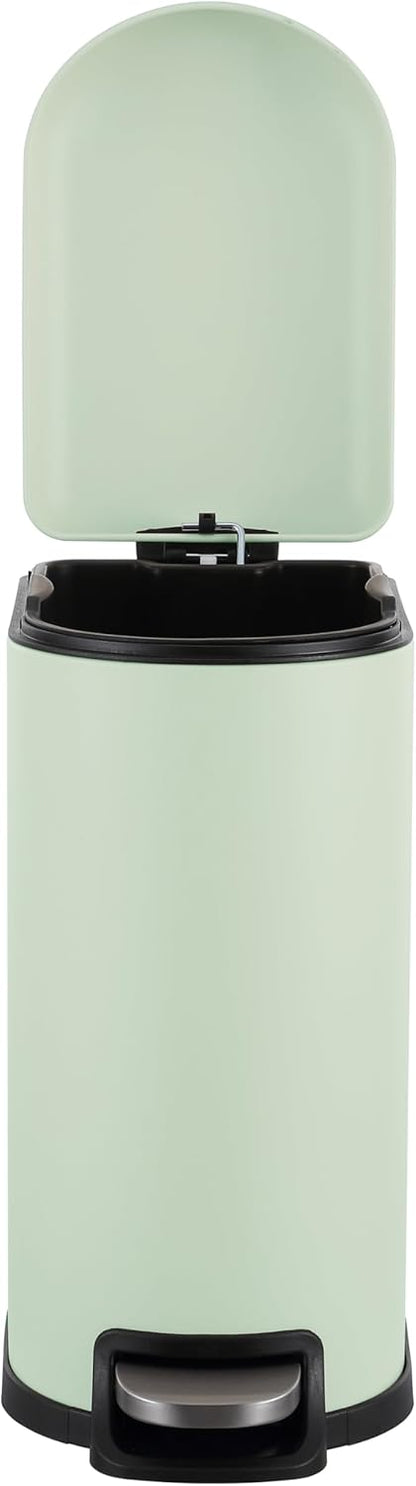 happimess HPM1009E Roland Mini 2.6-Gallon Step-Open Trash Can, Pistachio Gelato,with Soft-Close