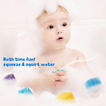 Litand Soft Stacking Blocks for Baby - Sensory Montessori Toys Toddler Activities - Gifts for Boy