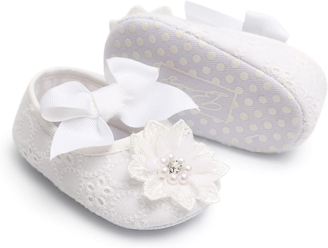 Baby Shoes Mary Jane Flats Non Slip Soft Sole Infant Toddler Sneakers First Walkers Party Christmas