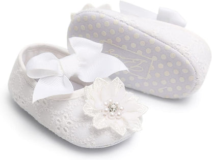 Baby Shoes Mary Jane Flats Non Slip Soft Sole Infant Toddler Sneakers First Walkers Party Christmas