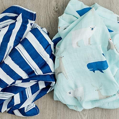 GRACED SOFT LUXURIES 2-Pack Swaddle Blanket Ultra Soft Luxury Decorative Muslin Swaddle Blankets