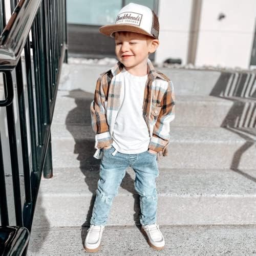 Baby Hats - Baseball Hat, Newborn Youth Flat Brim Mesh Trucker Surf Skate Bubba Bro Fitted Beach