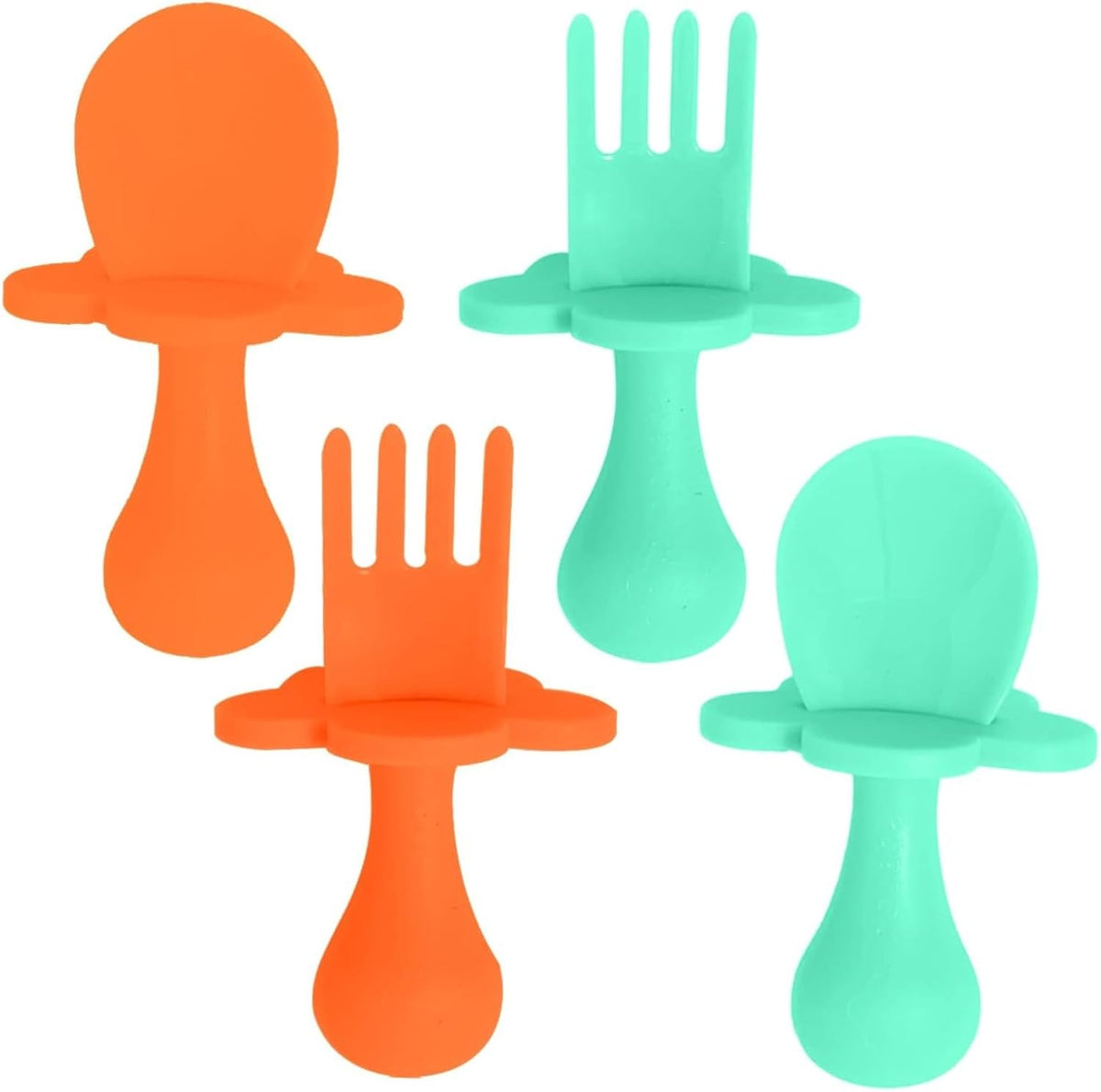 Grabease Baby Spoons and Forks Utensils for Toddlers Infants BPA-Free & Phthalate-Free Baby