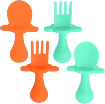 Grabease Baby Spoons and Forks Utensils for Toddlers Infants BPA-Free & Phthalate-Free Baby