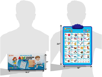 Just Smarty Interactive Alphabet Wall Chart | Talking ABCs & 123s Music Poster with Interactive