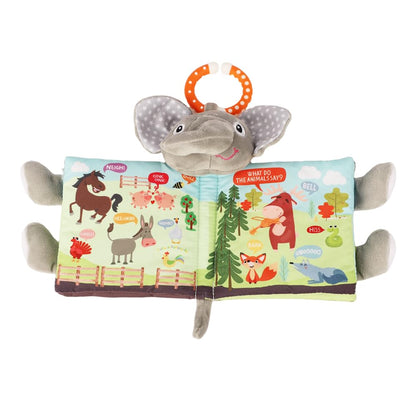 Elephant Baby Books Toys 0-6 Months, Loveys Crinkle Books for Babies,Touch and Feel Infant Toys