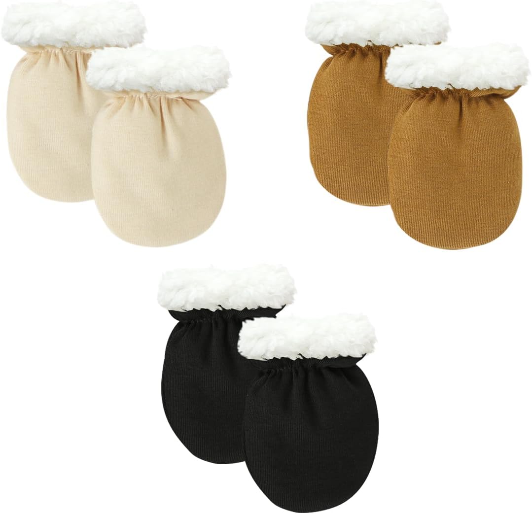 Cute Baby Mittens Newborn, No Scratch Baby Boy Mittens, Baby Girl Hat Gloves for Toddlers, Infant
