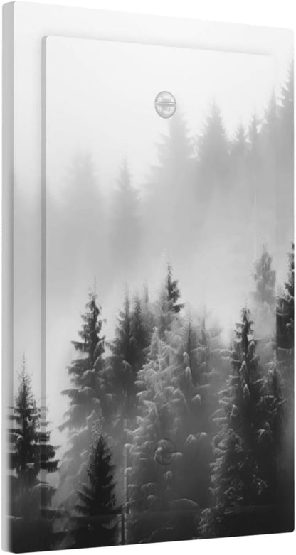 Foggy Forest Natural Scenery Retro Tree Pine Light Switch Cover Plate 1 Gang No Device Blank