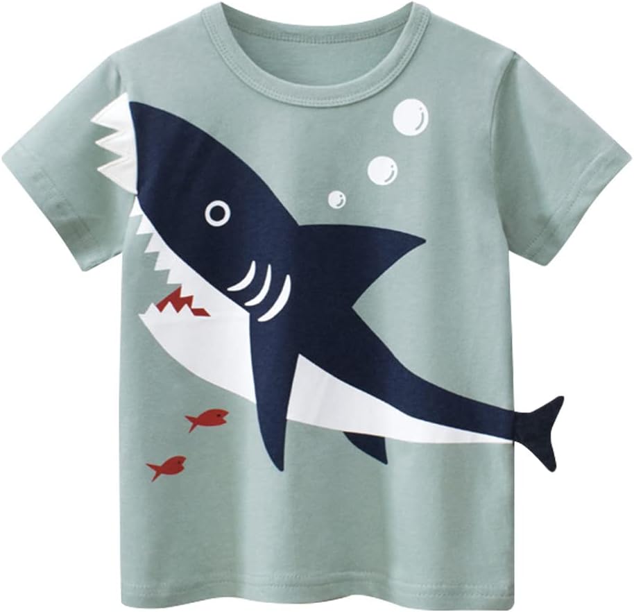 Boys' 4-Pack Excavator Short Sleeve Crewneck T-Shirts Top Tee Size 2-7 Years Toddler Boys' Value