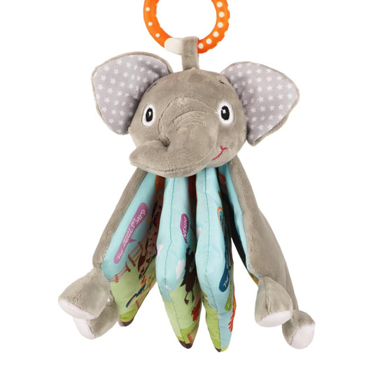 Elephant Baby Books Toys 0-6 Months, Loveys Crinkle Books for Babies,Touch and Feel Infant Toys