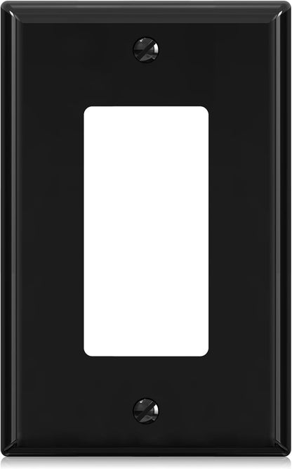 ELEGRP Decorative Receptacle Wall Plate, 1-Gang Mid Size Decorator Covers, Unbreakable
