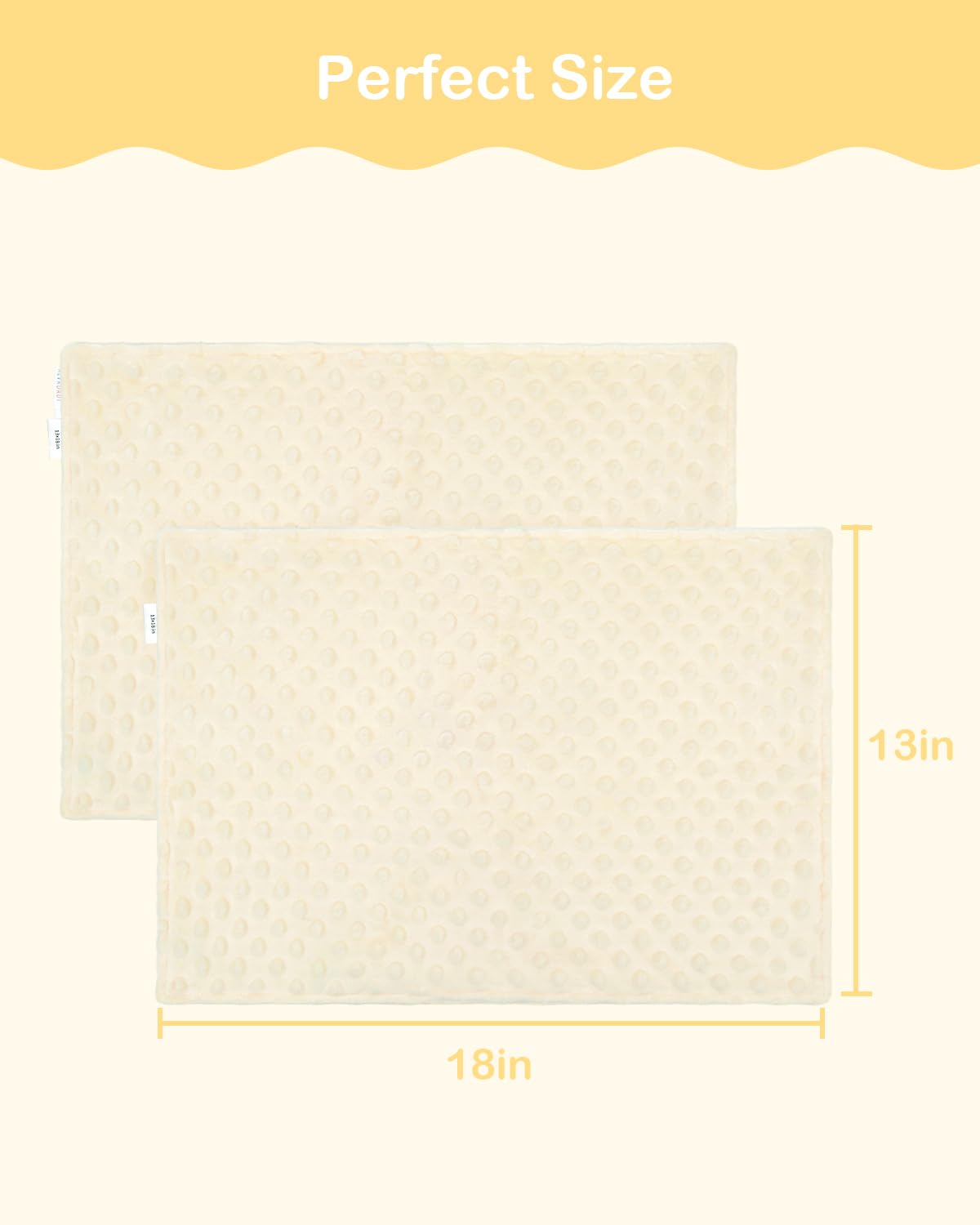 ALVABABY Toddler Pillowcases Soft Kids Pillow Cover 2 Pack Fit 13"x 18" or 12"x16" Envelope for