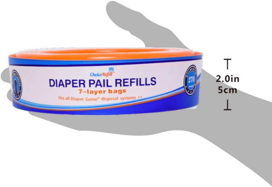 Compatible with Diaper Genie Pails, 4-Pack, 1300count