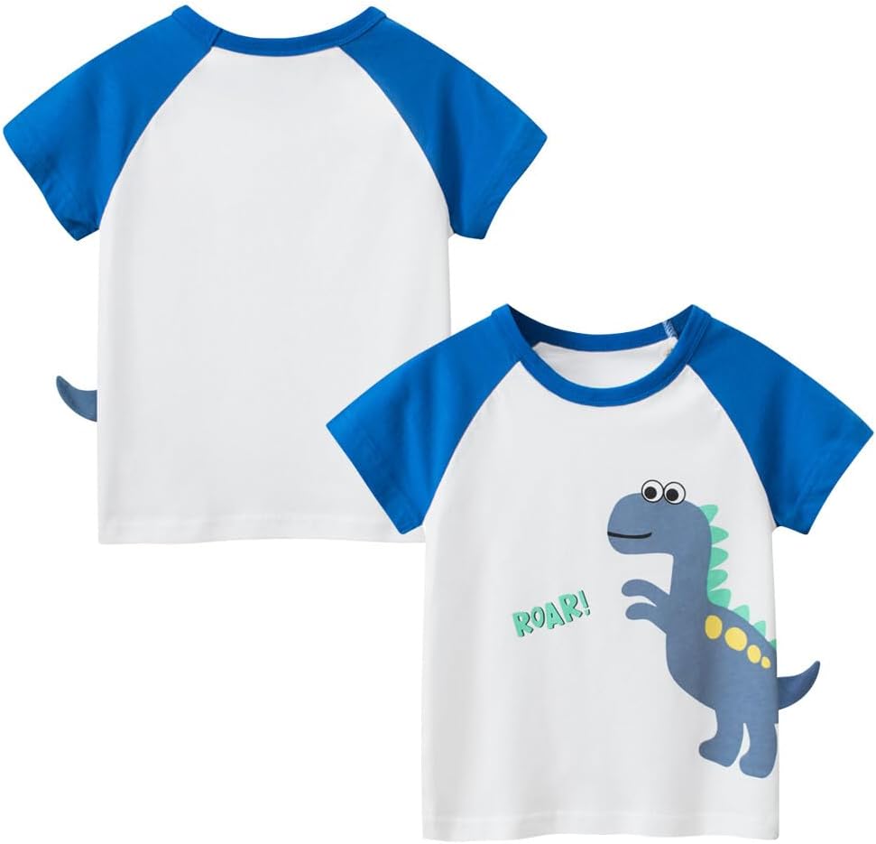 Boys' 4-Pack Excavator Short Sleeve Crewneck T-Shirts Top Tee Size 2-7 Years Toddler Boys' Value