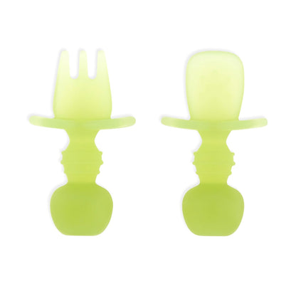 Bumkins Baby Utensils Set, Chewtensils Silicone Spoons for Dipping, Self-Feeding, Baby Led Weaning