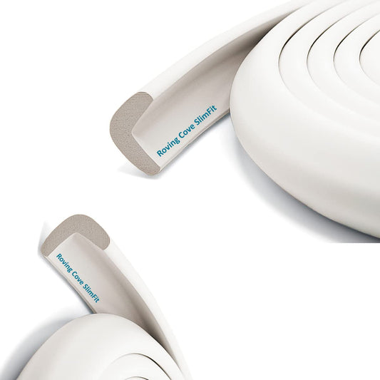 Roving Cove Slim-Fit Edge Protector for Baby Proofing (9ft Small Edge Only), Soft Rubber Foam