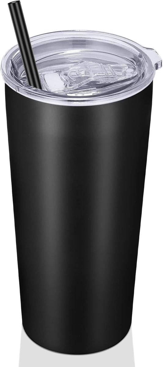 VEGOND 20oz Tumbler Bulk with Lid and Straw 1 Pack, Stainless Steel Vacuum Insulated Tumbler