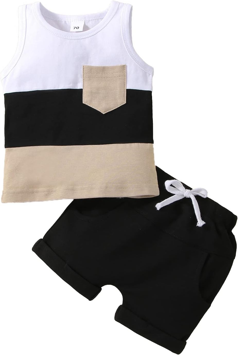 Kupretty Baby Boy Summer Clothes Sleeveless Tank Tops Vest T-Shirt + Casual Shorts Toddler Outfits