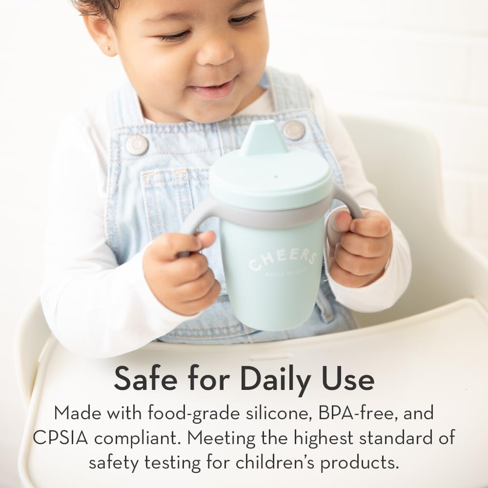 Sippy Cup by Bella Tunno, Silicone Training Cup with Transition Handles for Infants, Toddlers &