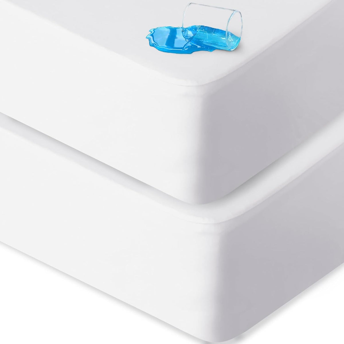 2 Pack King Mattress Protector Waterproof, Noiseless & Soft Coverage King Size Mattress Cover