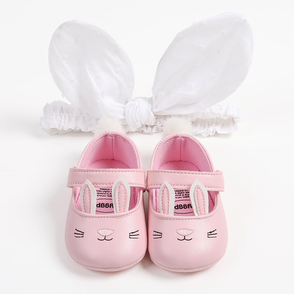 Baby Shoes Mary Jane Flats Non Slip Soft Sole Infant Toddler Sneakers First Walkers Party Christmas