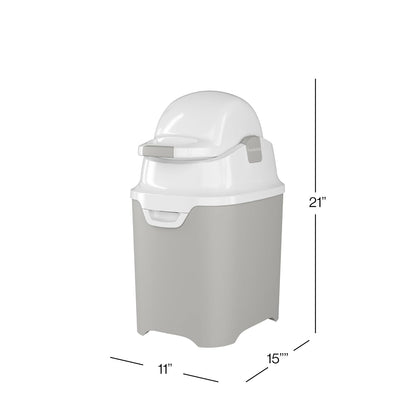 Foundations Mini Diaper Pail with Airtight Lid - Durable & Odorless Diaper Disposal, Large