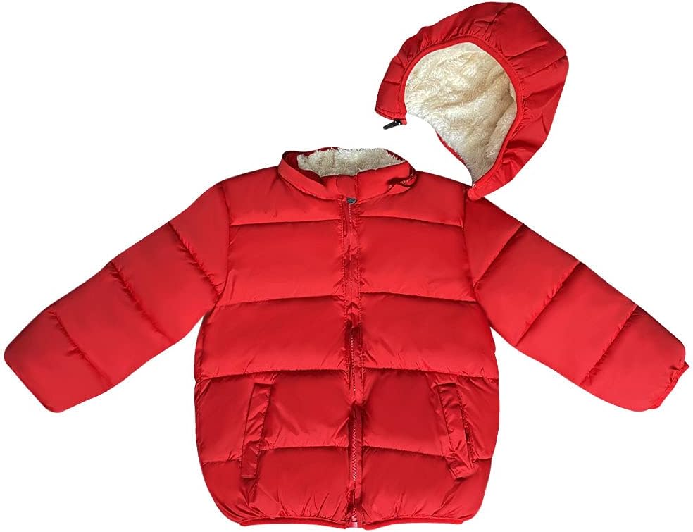 Baby Girls Boys' Winter Fleece Jackets With Hooded Toddler Cotton Dress Warm Lined Coat Outer