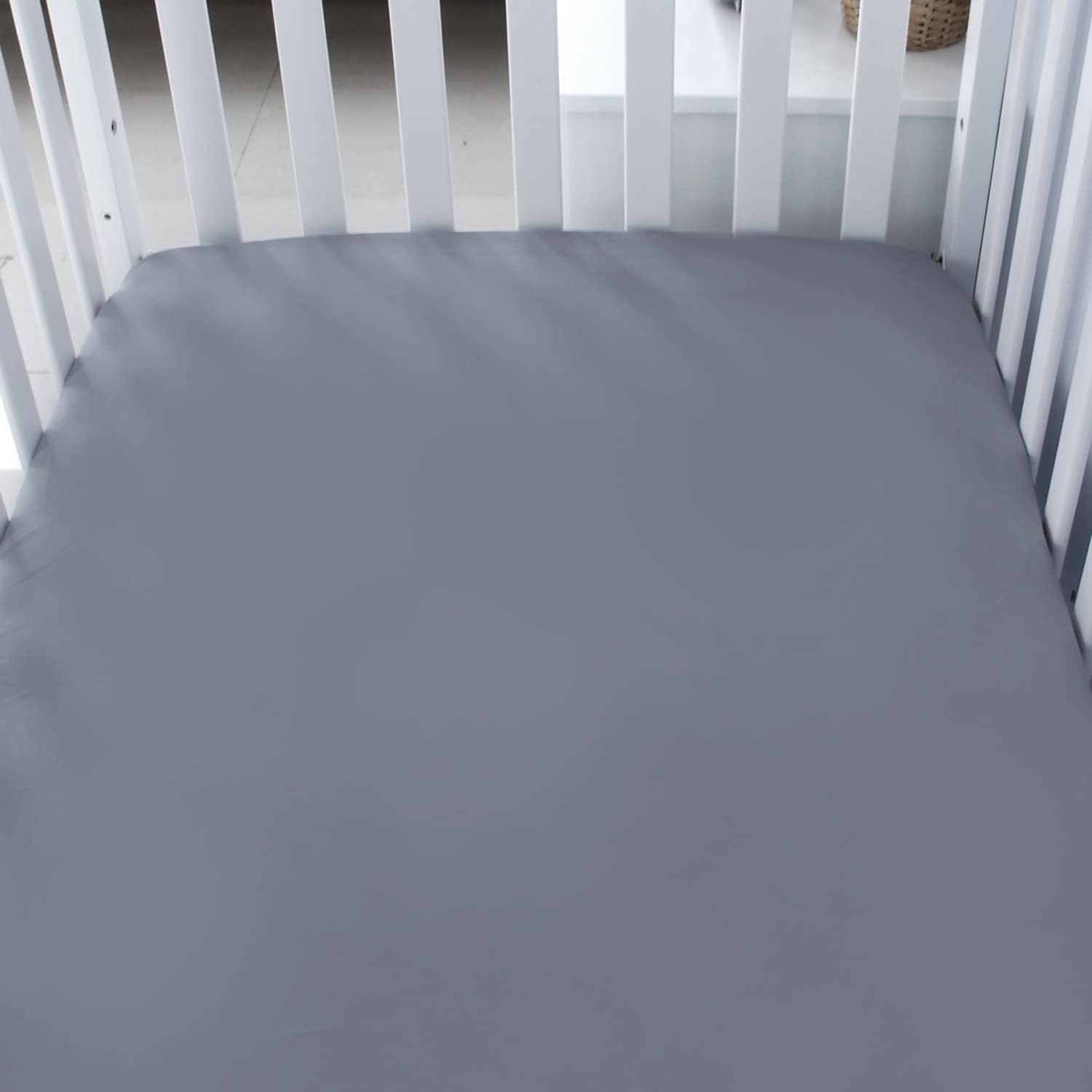 Crib Sheets and Waterproof Crib Mattress Protector 4 Pack Set,Waterproof Crib Sheets Mattress Pad