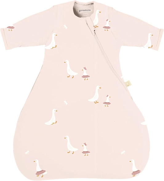 GUNAMUNA Long-Sleeve Transitional Swaddle Sleep Bag 1.0 TOG – Soothes Infants 3-6 Months, Easy