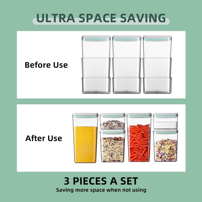Ankou Airtight Food Storage Container Sets with Lids 6Pcs Pop Containers for Kitchen Pantry