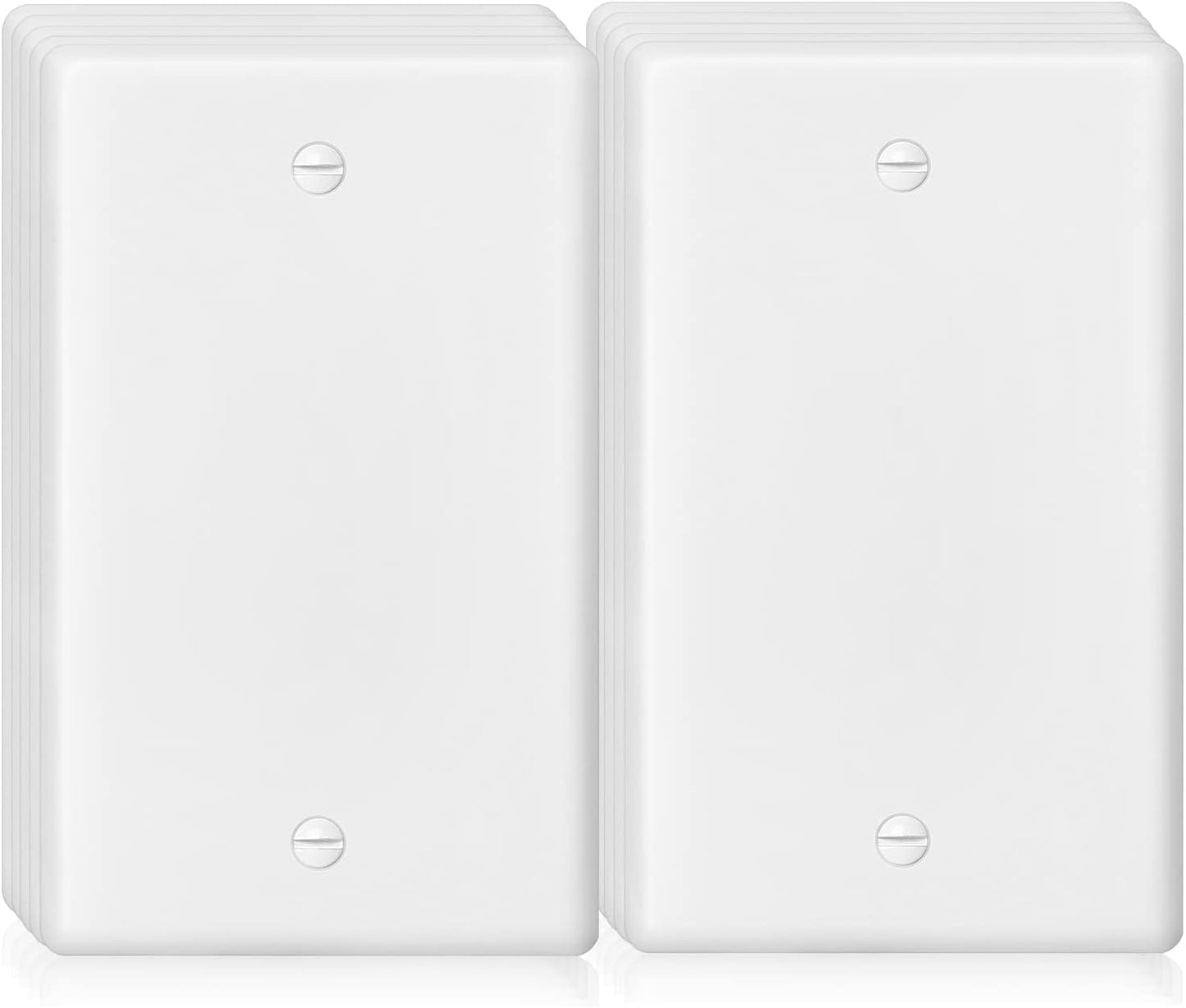 Decorator Wall Plate Blank Switch Plate Outlet Cover,Unbreakable Polycarbonate Thermoplastic, White
