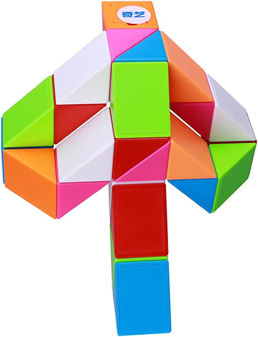 Fidget Magic Snake Cube Puzzles Twist Ruler Speed Cubes Brain Teaser Game Toys for Kids (24 Block