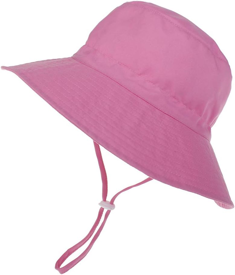 Baby Sun Hat Toddler Beach Swim Hats UPF 50+ Summer Bucket Hat Kids Infant Wide Brim Adjustable Sun