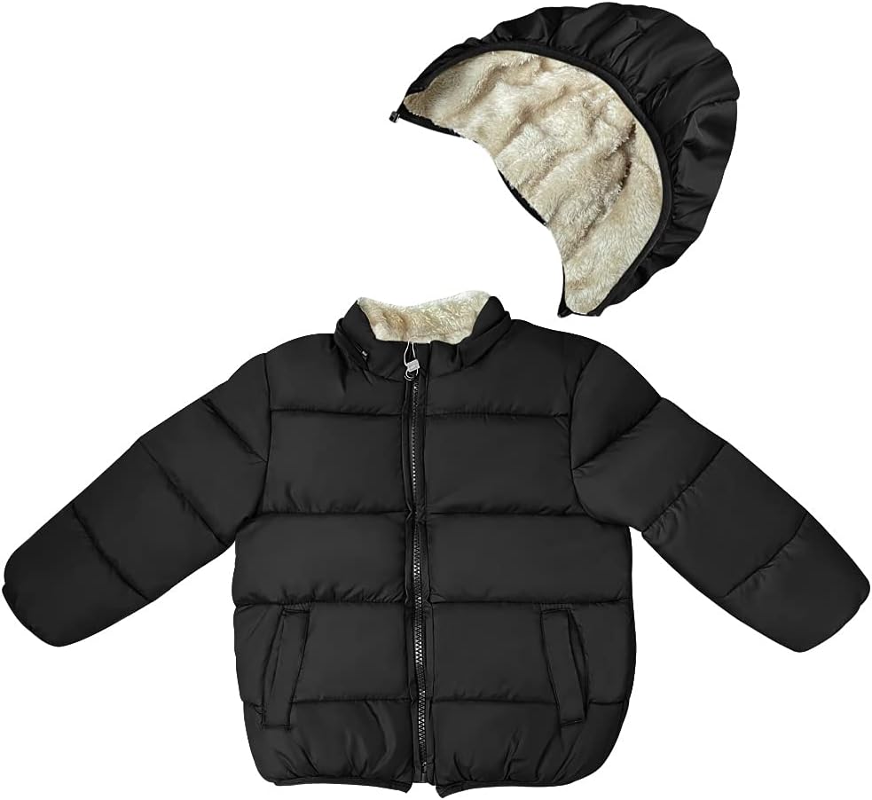Baby Girls Boys' Winter Fleece Jackets With Hooded Toddler Cotton Dress Warm Lined Coat Outer