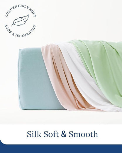 Supersoft Pack and Play Sheets Fitted, Premium Bamboo Viscose Mini Crib Sheets, Pack N Play