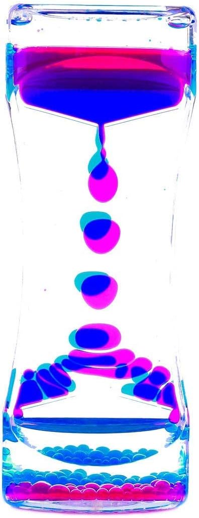 YUE MOTION Liquid Motion Bubbler Visual Sensory Toys, 2 Minute Liquid Timer– New Big Calming