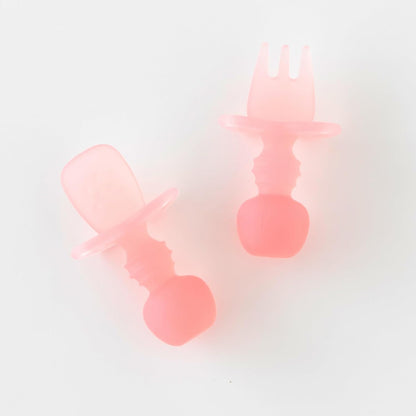 Bumkins Baby Utensils Set, Chewtensils Silicone Spoons for Dipping, Self-Feeding, Baby Led Weaning