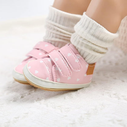 SOFMUO Baby Boys Girls High Top Ankle PU Leather Sneakers Soft Rubber Sole Infant Moccasins Newborn