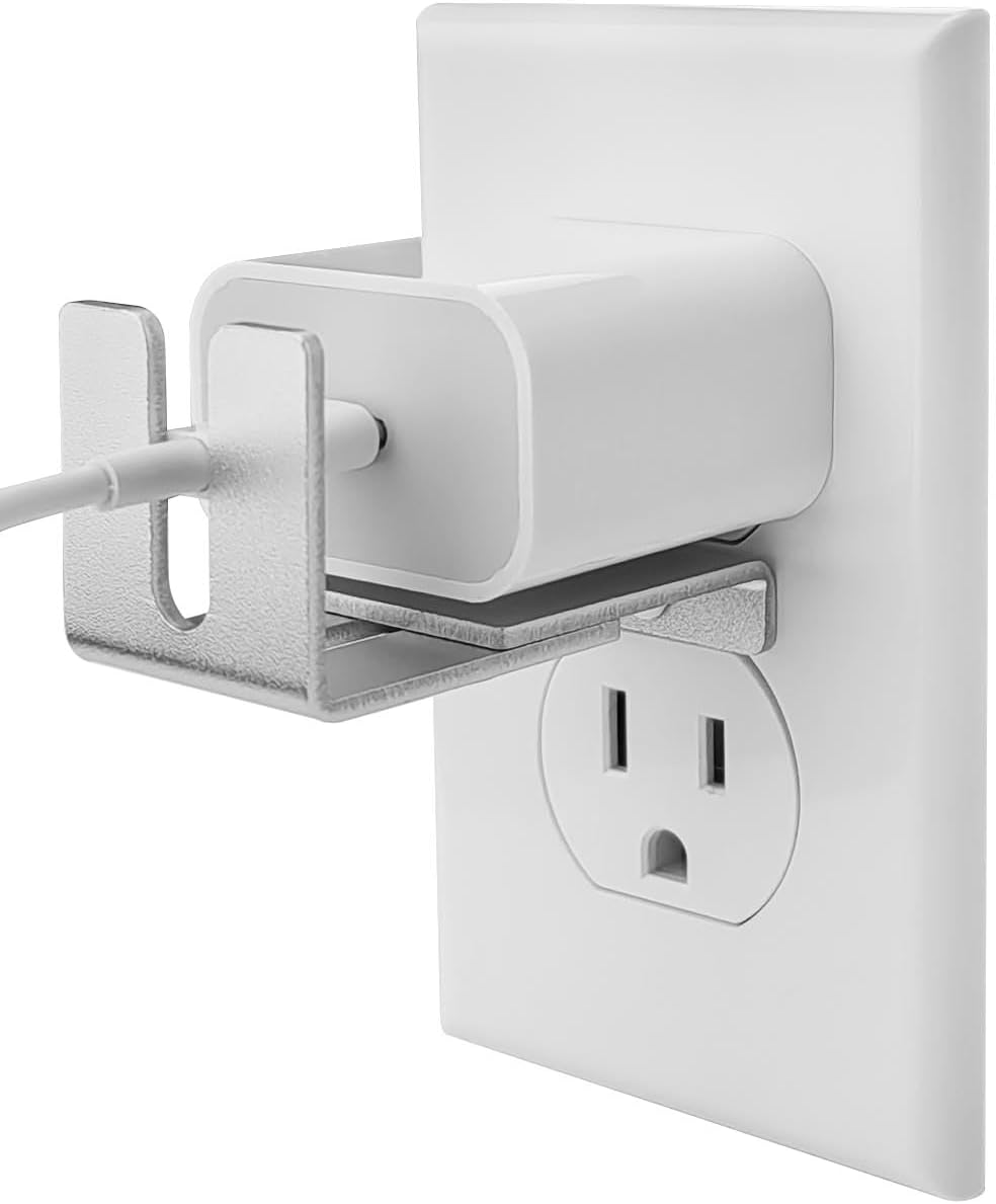 Charger Lock to Outlet, ILIVABLE Adjustable Metal Outlet Lock, Firmly Secures Power Plug from