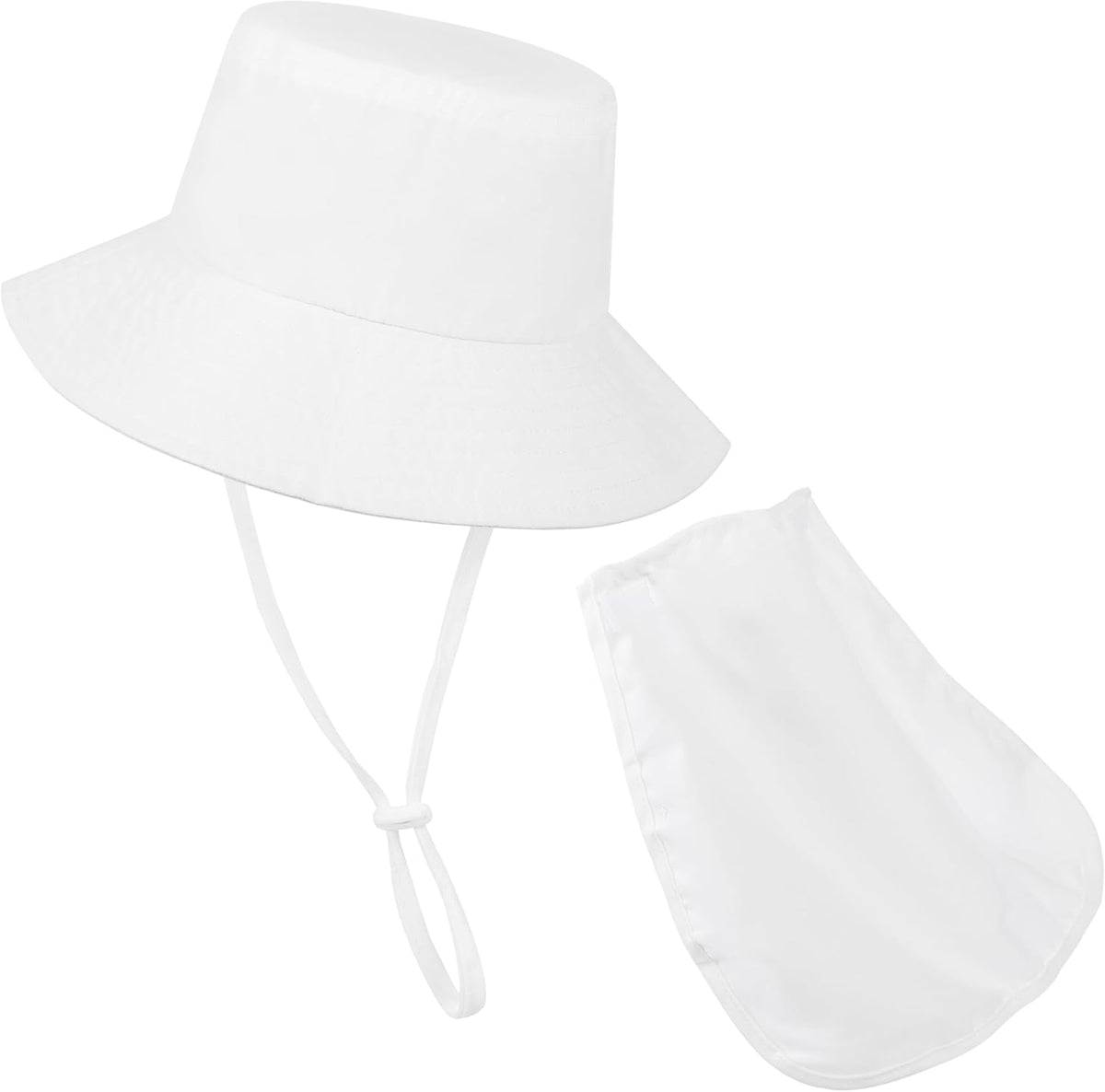 Baby Sun Hat Toddler Bucket Hats with Removable Neck Flap for Boys Girls Kids with Wide Brim Summer