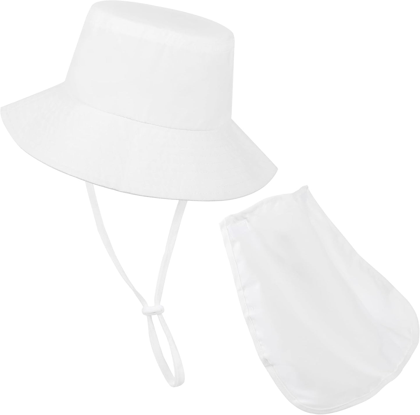 Baby Sun Hat Toddler Bucket Hats with Removable Neck Flap for Boys Girls Kids with Wide Brim Summer