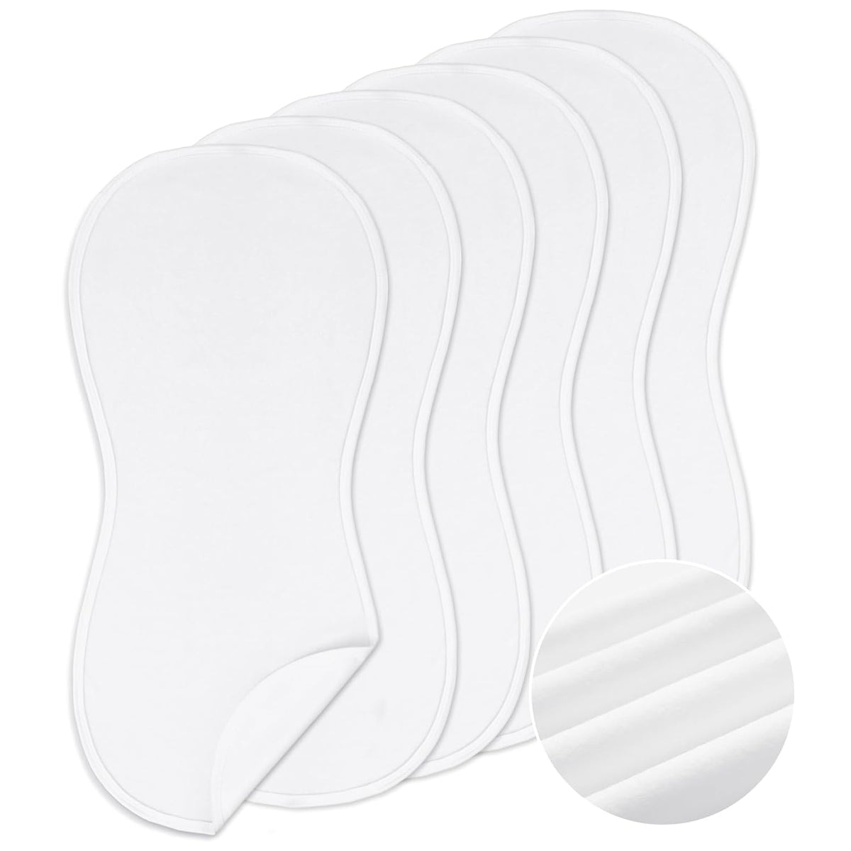 Timgle 6 Pcs 13 x 29 Inch Peanut Shape Changing Pad Liner Peanut Changing Pad Liner Portable Soft
