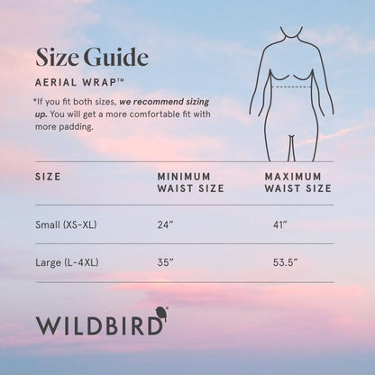 WildBird - Aerial Buckle Wrap - 0-6 Months - Standard (XS-XL) Sparrow - Newborn Baby Carrier