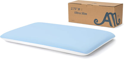 AM AEROMAX 2.75 Inches Queen Size Hyper Slim Memory Foam Pillow for Stomach and Back Sleepers