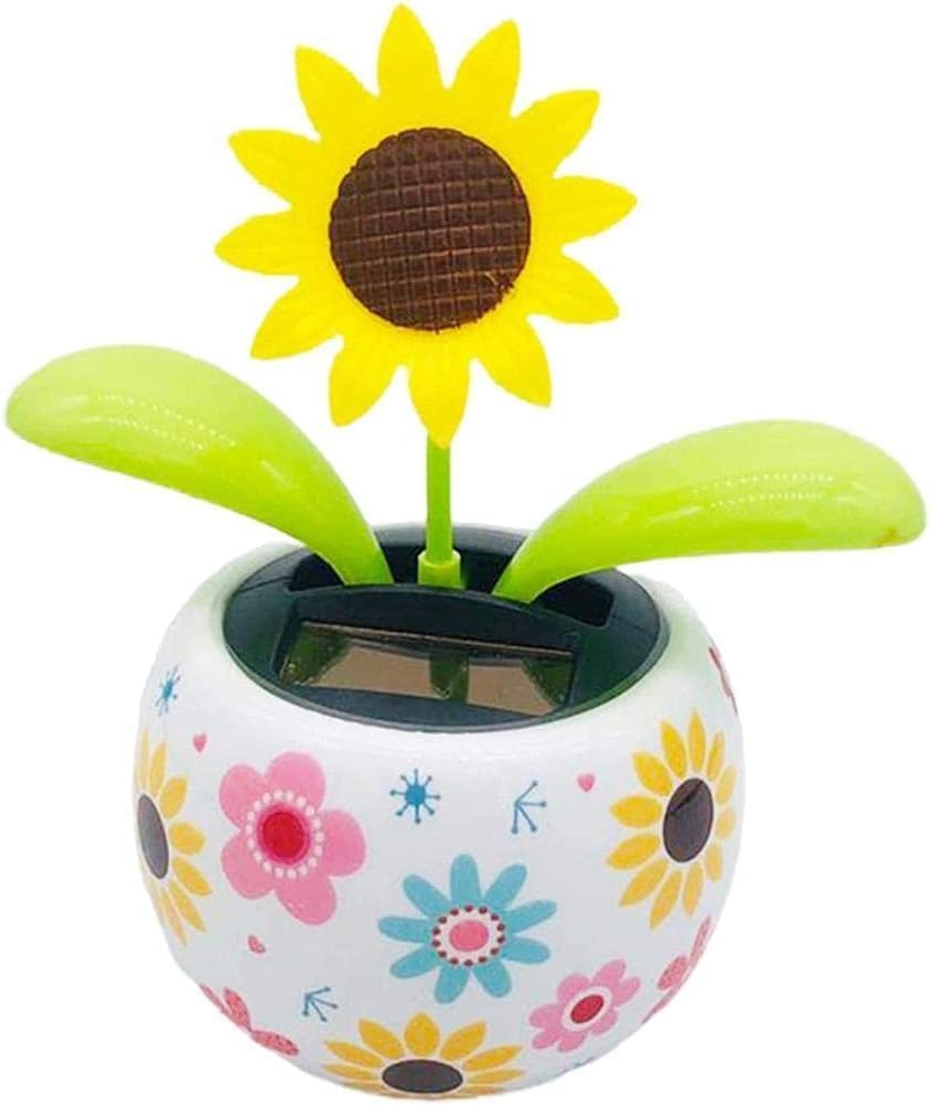 1Pc Sunflower Solar Dancing Decor for Car, Solar Decors,Solar Powered Swinging Animated Dancer