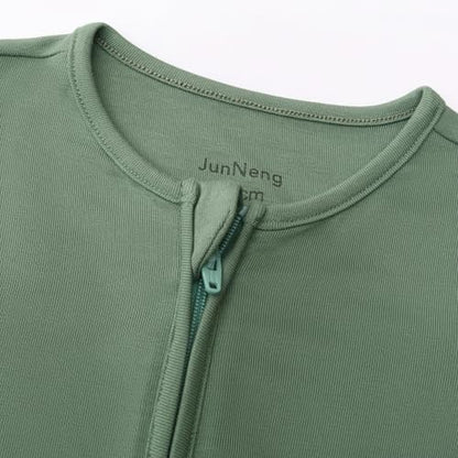 JunNeng Baby Boy Girl 2 Pack Rayon of Bamboo Summer Sleeper Infant Soft Short Sleeve Zipper