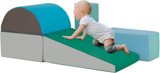 PayLessHere Climbing Toys for Toddlers 5 Piece Corner Foam Climbing Blocks Set with Soft Foam and