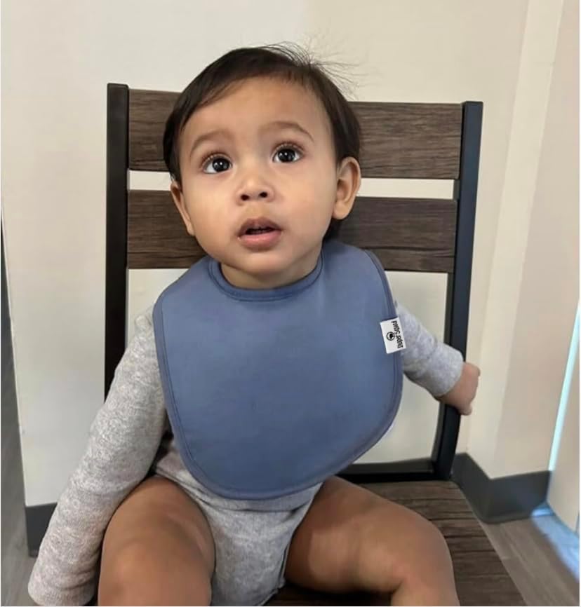 DiaperSquad's Baby Bibs for Drooling and Teething, Bibs for Boys, Baby Girl - Solid Cotton Baby