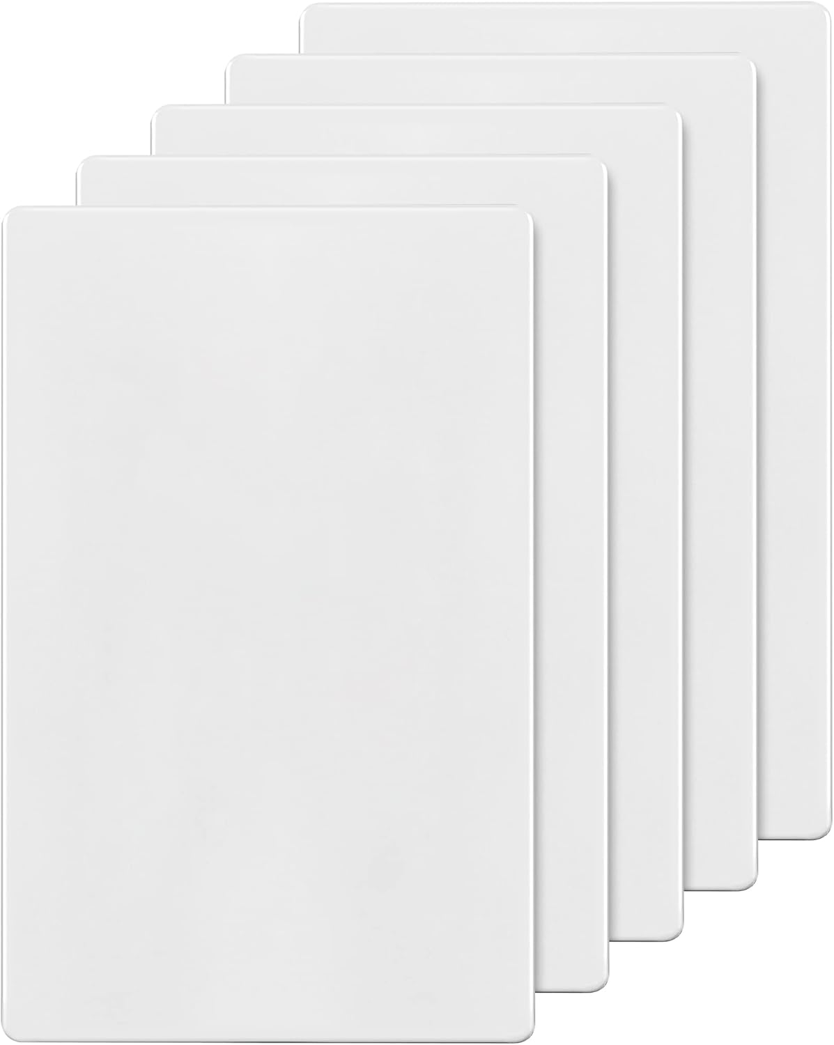 ENERLITES SI8801-W-5PCS, Screwless Blank Wall Plate, Child Safe Blank Device Outlet Cover, Standard
