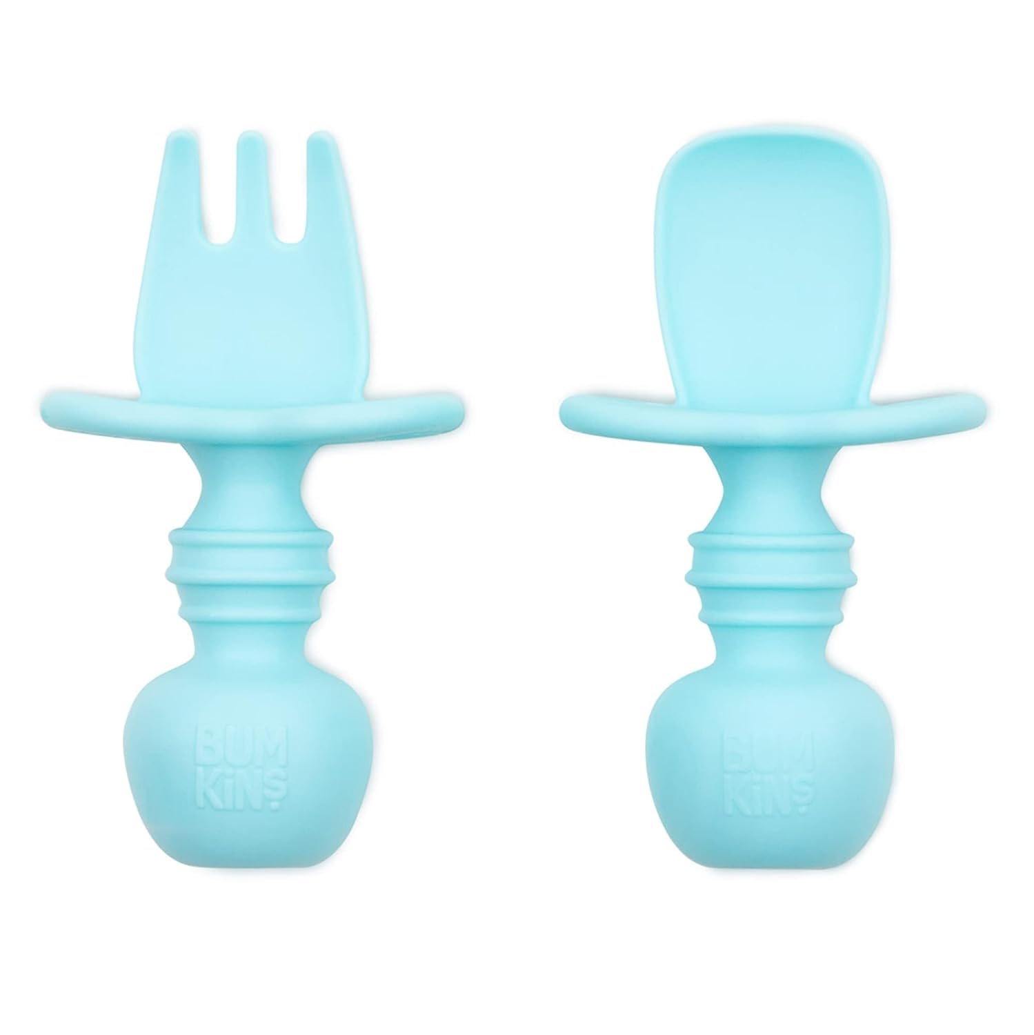 Bumkins Baby Utensils Set, Chewtensils Silicone Spoons for Dipping, Self-Feeding, Baby Led Weaning